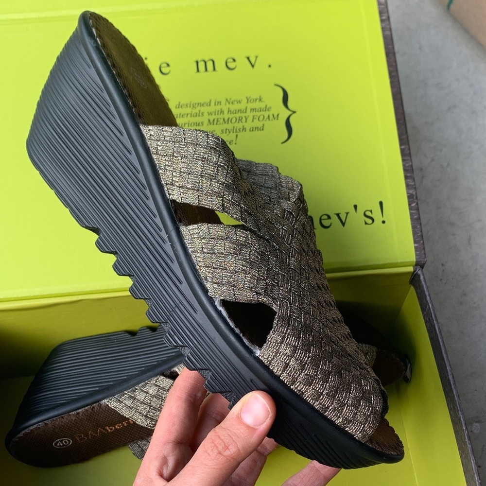 bernie mev. Shimmering Bronze Wedges